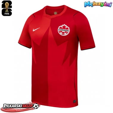 Kanada Koszulka Podstawowa MŚ 2026 Krótki Rękaw