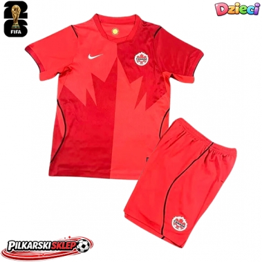 Kanada Koszulka Podstawowa dzieci MŚ 2026 Krótki Rękaw (+ krótkie spodenki)