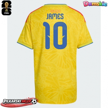 Kolumbia James Rodriguez #10 Koszulka Podstawowa damskie MŚ 2026 Krótki Rękaw