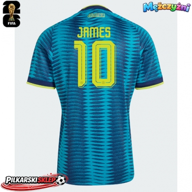 Kolumbia James Rodriguez #10 Koszulka Wyjazdowa MŚ 2026 Krótki Rękaw