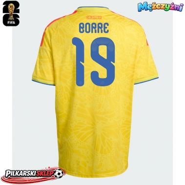 Kolumbia Rafael Santos Borre #19 Koszulka Podstawowa MŚ 2026 Krótki Rękaw