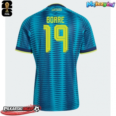 Kolumbia Rafael Santos Borre #19 Koszulka Wyjazdowa MŚ 2026 Krótki Rękaw