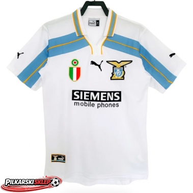 Lazio 2000-2001 Centenary Retro Shirt Men Krótki Rękaw