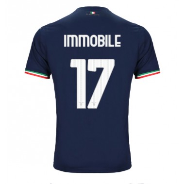 Lazio Ciro Immobile #17 Koszulka Wyjazdowa 2023-24 Krótki Rękaw
