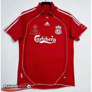 Liverpool 2006-2008 Champions League Koszulka Retro Podstawowa Krótki Rękaw