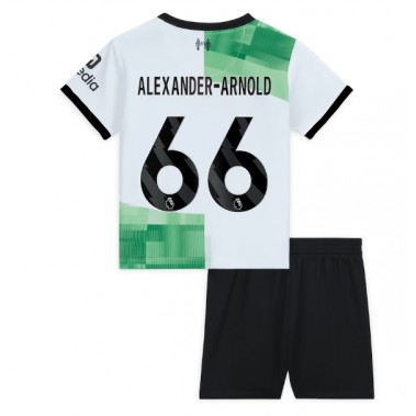 Liverpool Alexander-Arnold #66 Koszulka Wyjazdowa dzieci 2023-24 Krótki Rękaw (+ krótkie spodenki)