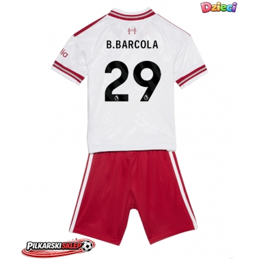 Liverpool Bradley Barcola #29 Koszulka Wyjazdowa dzieci 2026-27 Krótki Rękaw (+ krótkie spodenki)