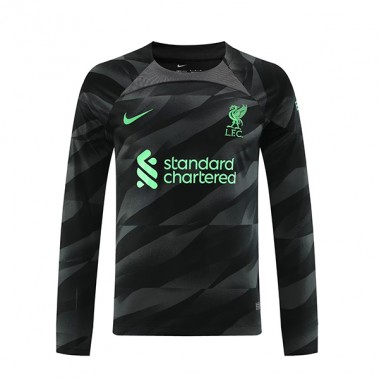 Liverpool Bramkarskie Koszulka Wyjazdowa 2023-24 Długi Rękaw