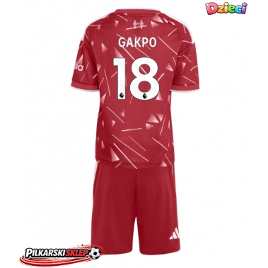 Liverpool Cody Gakpo #18 Koszulka Podstawowa dzieci 2026-27 Krótki Rękaw (+ krótkie spodenki)