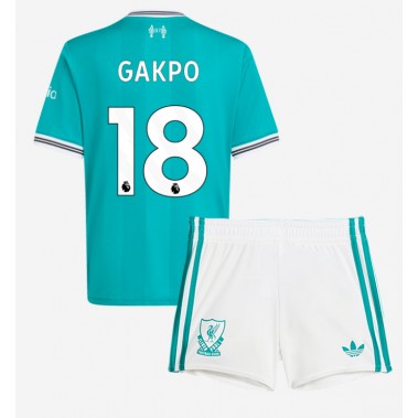 Liverpool Cody Gakpo #18 Koszulka Trzecia dzieci 2025-26 Krótki Rękaw (+ krótkie spodenki) Liverpool Cody Gakpo #18 Koszulka Trzecia dzieci 2025-26 Krótki Rękaw (+ krótkie spodenki)