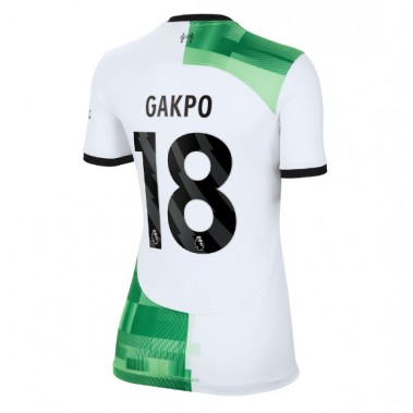 Liverpool Cody Gakpo #18 Koszulka Wyjazdowa damskie 2023-24 Krótki Rękaw