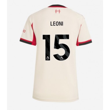 Liverpool Giovanni Leoni #15 Koszulka Wyjazdowa damskie 2025-26 Krótki Rękaw Liverpool Giovanni Leoni #15 Koszulka Wyjazdowa damskie 2025-26 Krótki Rękaw