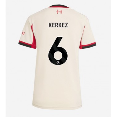Liverpool Milos Kerkez #6 Koszulka Wyjazdowa damskie 2025-26 Krótki Rękaw Liverpool Milos Kerkez #6 Koszulka Wyjazdowa damskie 2025-26 Krótki Rękaw