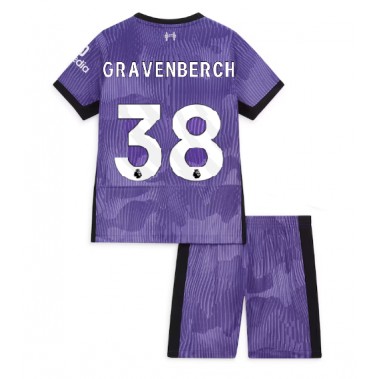Liverpool Ryan Gravenberch #38 Koszulka Trzecia dzieci 2023-24 Krótki Rękaw (+ krótkie spodenki)