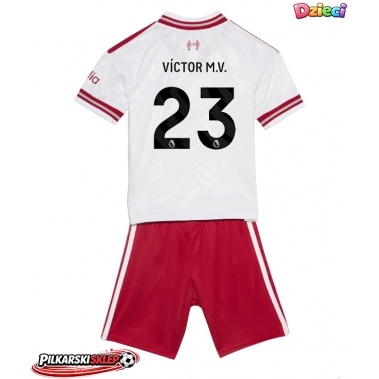 Liverpool Victor Munoz #23 Koszulka Wyjazdowa dzieci 2026-27 Krótki Rękaw (+ krótkie spodenki)