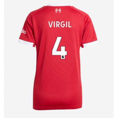 Liverpool Virgil van Dijk #4 Koszulka Podstawowa damskie 2025-26 Krótki Rękaw Liverpool Virgil van Dijk #4 Koszulka Podstawowa damskie 2025-26 Krótki Rękaw