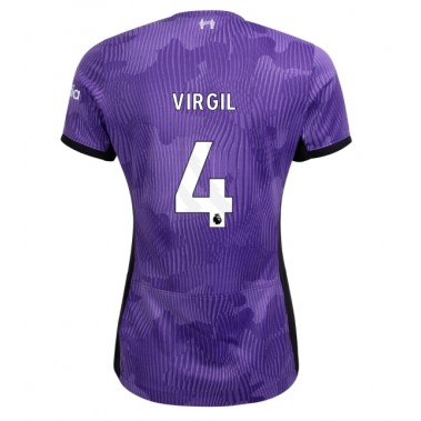 Liverpool Virgil van Dijk #4 Koszulka Trzecia damskie 2023-24 Krótki Rękaw