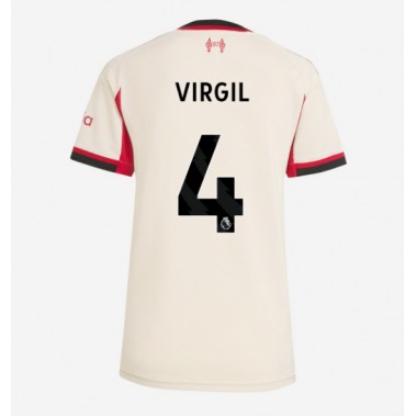 Liverpool Virgil van Dijk #4 Koszulka Wyjazdowa damskie 2025-26 Krótki Rękaw Liverpool Virgil van Dijk #4 Koszulka Wyjazdowa damskie 2025-26 Krótki Rękaw