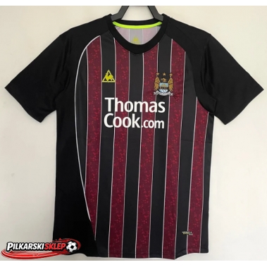 Manchester City 2008-2009 Koszulka Retro Wyjazdowa Krótki Rękaw