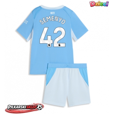Manchester City Antoine Semenyo #42 Koszulka Podstawowa dzieci 2026-27 Krótki Rękaw (+ krótkie spodenki)