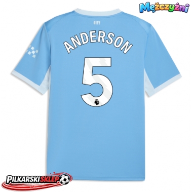 Manchester City Elliot Anderson #5 Koszulka Podstawowa 2026-27 Krótki Rękaw