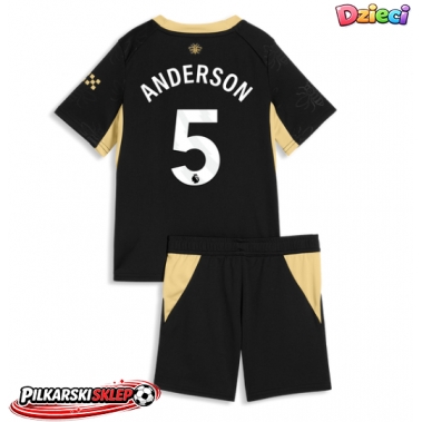 Manchester City Elliot Anderson #5 Koszulka Wyjazdowa dzieci 2026-27 Krótki Rękaw (+ krótkie spodenki)