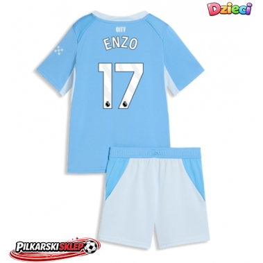 Manchester City Enzo Fernandez #17 Koszulka Podstawowa dzieci 2026-27 Krótki Rękaw (+ krótkie spodenki)