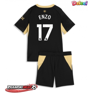 Manchester City Enzo Fernandez #17 Koszulka Wyjazdowa dzieci 2026-27 Krótki Rękaw (+ krótkie spodenki)