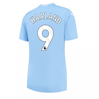 Manchester City Erling Haaland #9 Koszulka Podstawowa damskie 2023-24 Krótki Rękaw