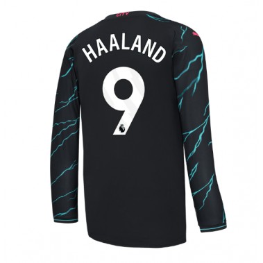 Manchester City Erling Haaland #9 Koszulka Trzecia 2023-24 Długi Rękaw