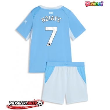 Manchester City Iliman Ndiaye #7 Koszulka Podstawowa dzieci 2026-27 Krótki Rękaw (+ krótkie spodenki)