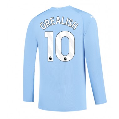Manchester City Jack Grealish #10 Koszulka Podstawowa 2023-24 Długi Rękaw