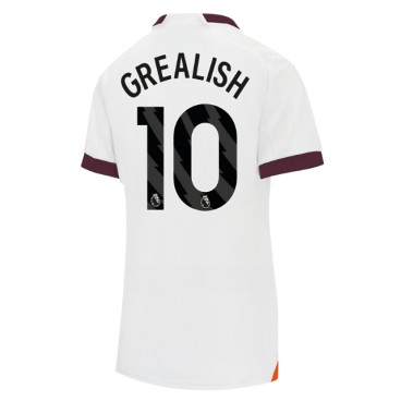 Manchester City Jack Grealish #10 Koszulka Wyjazdowa damskie 2023-24 Krótki Rękaw