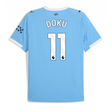Manchester City Jeremy Doku #11 Koszulka Podstawowa 2025-26 Krótki Rękaw