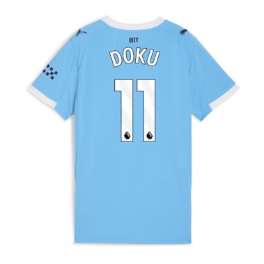 Manchester City Jeremy Doku #11 Koszulka Podstawowa damskie 2025-26 Krótki Rękaw Manchester City Jeremy Doku #11 Koszulka Podstawowa damskie 2025-26 Krótki Rękaw