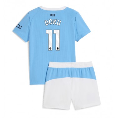 Manchester City Jeremy Doku #11 Koszulka Podstawowa dzieci 2025-26 Krótki Rękaw (+ krótkie spodenki) Manchester City Jeremy Doku #11 Koszulka Podstawowa dzieci 2025-26 Krótki Rękaw (+ krótkie spodenki)