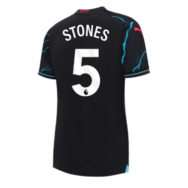 Manchester City John Stones #5 Koszulka Trzecia damskie 2023-24 Krótki Rękaw
