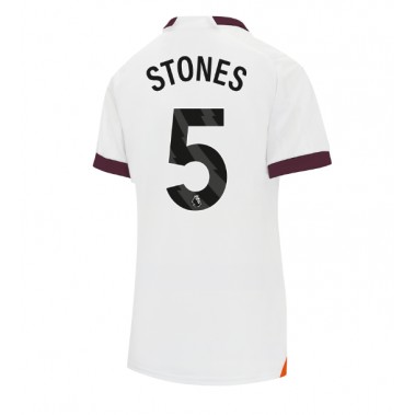 Manchester City John Stones #5 Koszulka Wyjazdowa damskie 2023-24 Krótki Rękaw
