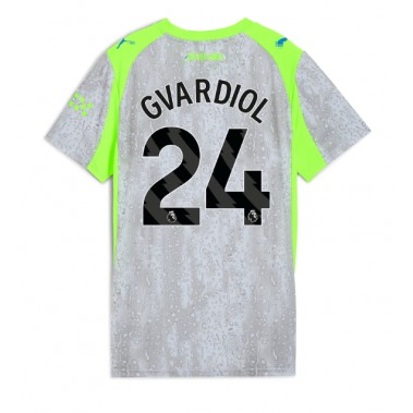 Manchester City Josko Gvardiol #24 Koszulka Trzecia damskie 2025-26 Krótki Rękaw Manchester City Josko Gvardiol #24 Koszulka Trzecia damskie 2025-26 Krótki Rękaw