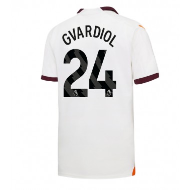 Manchester City Josko Gvardiol #24 Koszulka Wyjazdowa 2023-24 Krótki Rękaw
