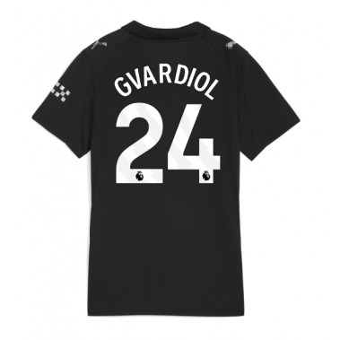 Manchester City Josko Gvardiol #24 Koszulka Wyjazdowa damskie 2025-26 Krótki Rękaw Manchester City Josko Gvardiol #24 Koszulka Wyjazdowa damskie 2025-26 Krótki Rękaw
