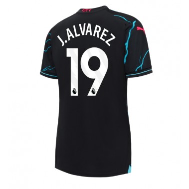 Manchester City Julian Alvarez #19 Koszulka Trzecia damskie 2023-24 Krótki Rękaw