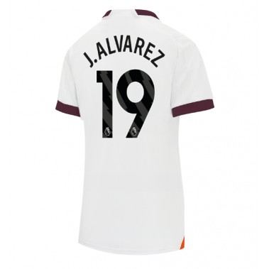 Manchester City Julian Alvarez #19 Koszulka Wyjazdowa damskie 2023-24 Krótki Rękaw
