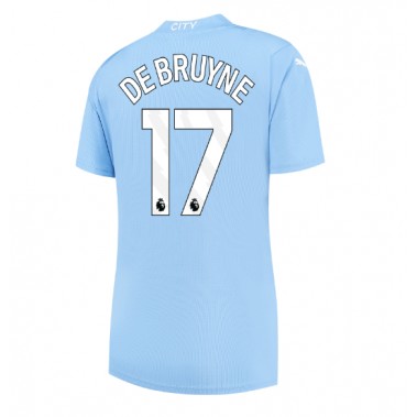 Manchester City Kevin De Bruyne #17 Koszulka Podstawowa damskie 2023-24 Krótki Rękaw