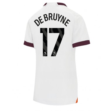 Manchester City Kevin De Bruyne #17 Koszulka Wyjazdowa damskie 2023-24 Krótki Rękaw
