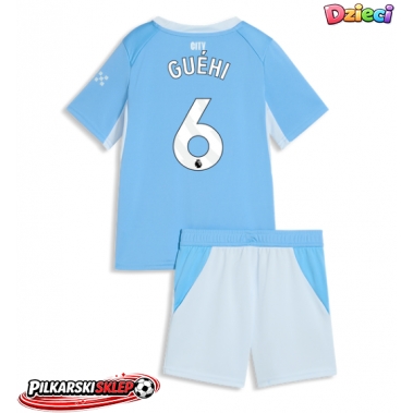 Manchester City Marc Guehi #6 Koszulka Podstawowa dzieci 2026-27 Krótki Rękaw (+ krótkie spodenki)