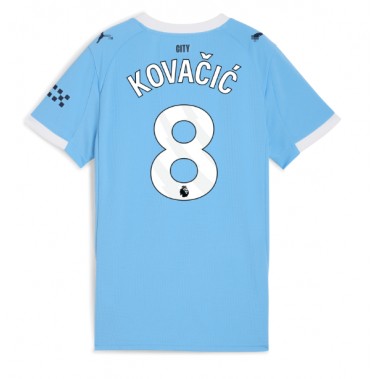 Manchester City Mateo Kovacic #8 Koszulka Podstawowa damskie 2025-26 Krótki Rękaw Manchester City Mateo Kovacic #8 Koszulka Podstawowa damskie 2025-26 Krótki Rękaw