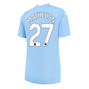 Manchester City Matheus Nunes #27 Koszulka Podstawowa damskie 2023-24 Krótki Rękaw
