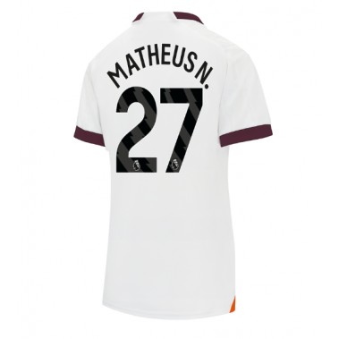 Manchester City Matheus Nunes #27 Koszulka Wyjazdowa damskie 2023-24 Krótki Rękaw