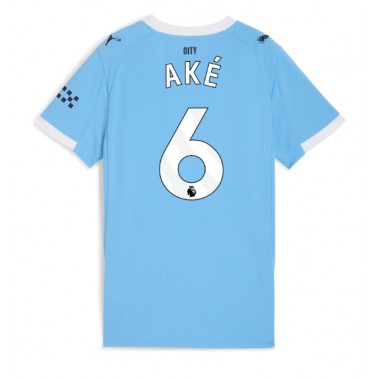 Manchester City Nathan Ake #6 Koszulka Podstawowa damskie 2025-26 Krótki Rękaw Manchester City Nathan Ake #6 Koszulka Podstawowa damskie 2025-26 Krótki Rękaw